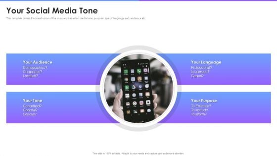 Social Media Promotion Pitch Deck Your Social Media Tone Demonstration PDF