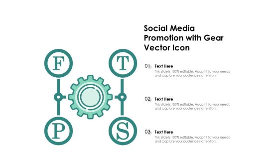 Social Media Promotion With Gear Vector Icon Ppt PowerPoint Presentation Gallery Good PDF