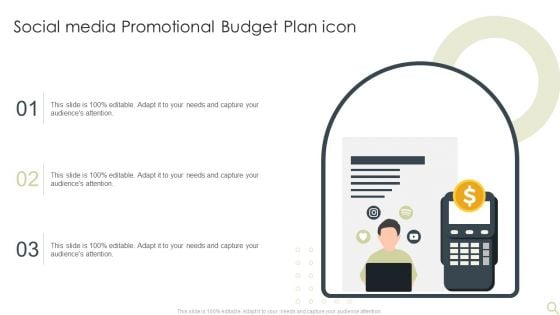 Social Media Promotional Budget Plan Icon Topics PDF