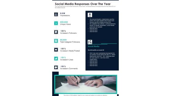 Social Media Responses Over The Year One Pager Documents