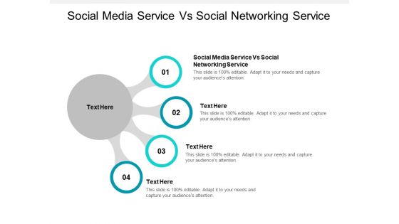 Social Media Service Vs Social Networking Service Ppt PowerPoint Presentation Show Design Inspiration Cpb Pdf