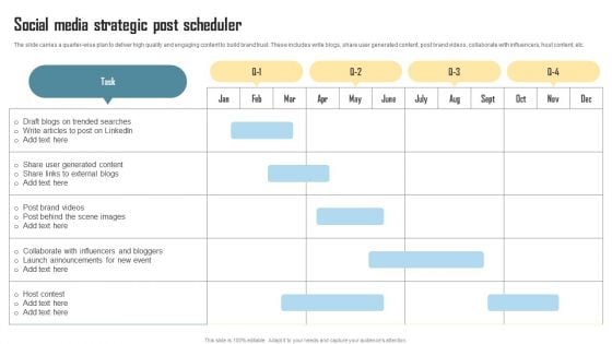 Social Media Strategic Post Scheduler Background PDF