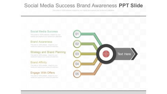Social Media Success Brand Awareness Ppt Slide