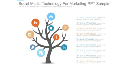 Social Media Technology For Marketing Ppt Sample