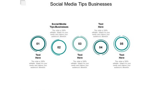 Social Media Tips Businesses Ppt PowerPoint Presentation Model Slide Download Cpb