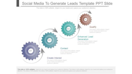 Social Media To Generate Leads Template Ppt Slide