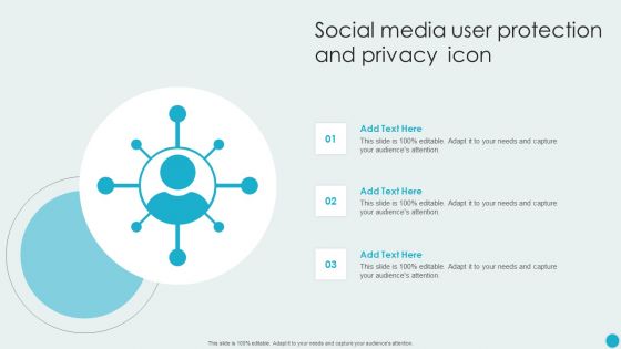 Social Media User Protection And Privacy Icon Summary PDF