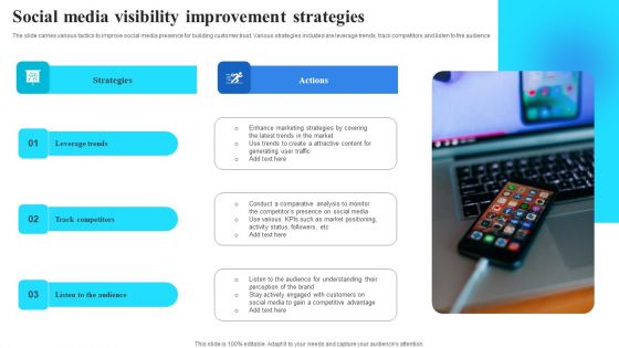 Social Media Visibility Improvement Strategies Themes PDF