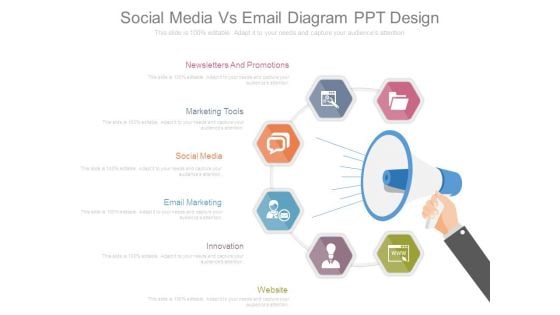 Social Media Vs Email Diagram Ppt Design