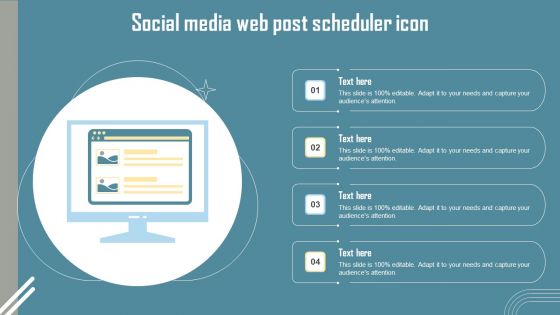 Social Media Web Post Scheduler Icon Background PDF