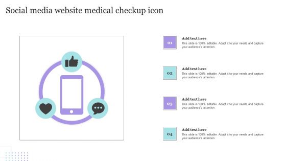 Social Media Website Medical Checkup Icon Structure PDF