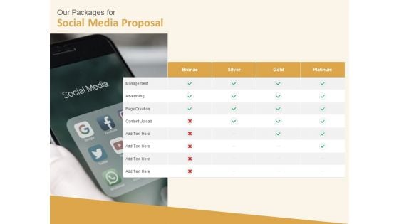 Social Network Our Packages For Social Media Proposal Silver Ppt Infographic Template Slide Download PDF Social Network Our Packages For Social Media Proposal Silver Ppt Infographic Template Slide Download PDF
