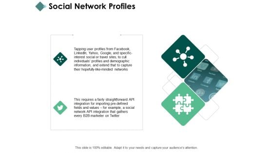 Social Network Profiles Technology Marketing Ppt PowerPoint Presentation Pictures Clipart Images