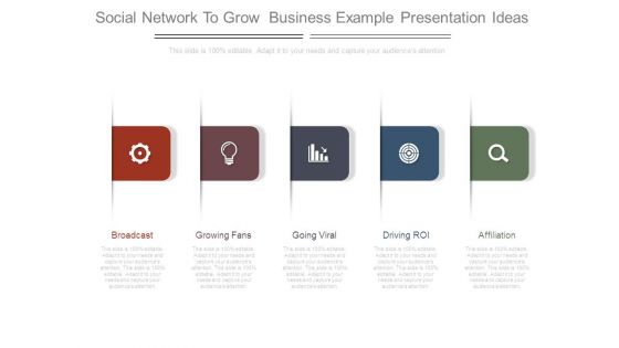 Social Network To Grow Business Example Presentation Ideas