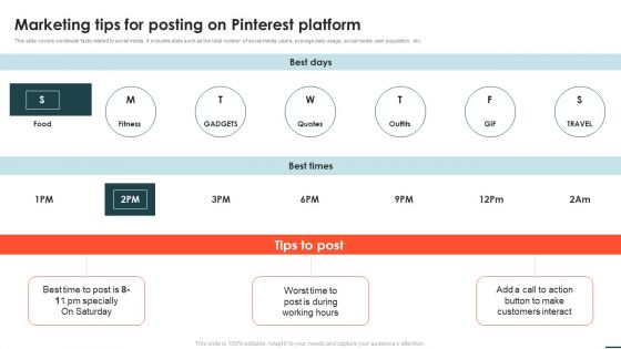 Social Networks Marketing Campaign Marketing Tips For Posting On Pinterest Platform Mockup PDF Social Networks Marketing Campaign Marketing Tips For Posting On Pinterest Platform Mockup PDF