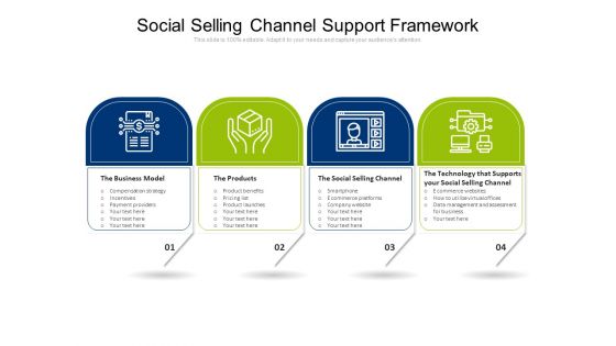 Social Selling Channel Support Framework Ppt PowerPoint Presentation File Layout PDF