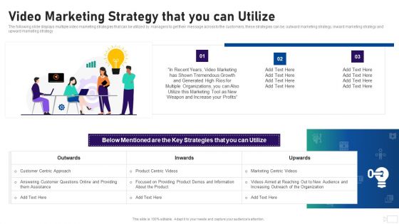 Social Video Advertising Playbook Video Marketing Strategy That You Can Utilize Ppt Show Background PDF Social Video Advertising Playbook Video Marketing Strategy That You Can Utilize Ppt Show Background PDF