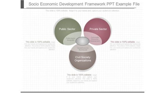 Socio Economic Development Framework Ppt Example File