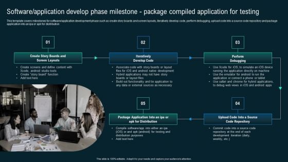 Software Application Develop Phase Milestone Package Compiled Application For Testing Mockup PDF