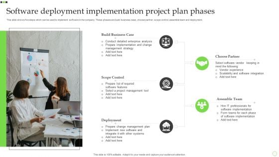 Software Deployment Implementation Project Plan Phases Inspiration PDF