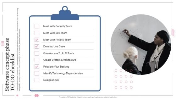 Software Designing And Development Software Concept Phase Todo Checklist Diagrams PDF Software Designing And Development Software Concept Phase Todo Checklist Diagrams PDF