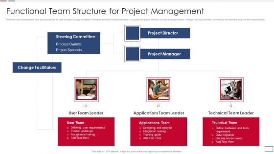 Software Developer Playbook Functional Team Structure For Project Management Inspiration PDF