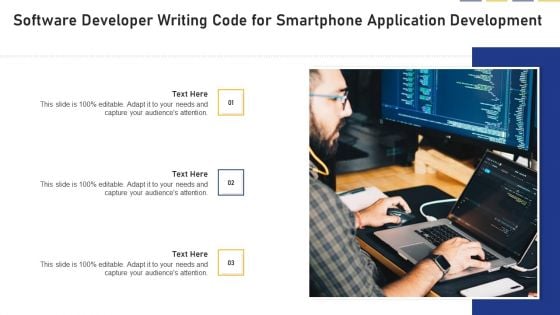 Software Developer Writing Code For Smartphone Application Development Portrait PDF