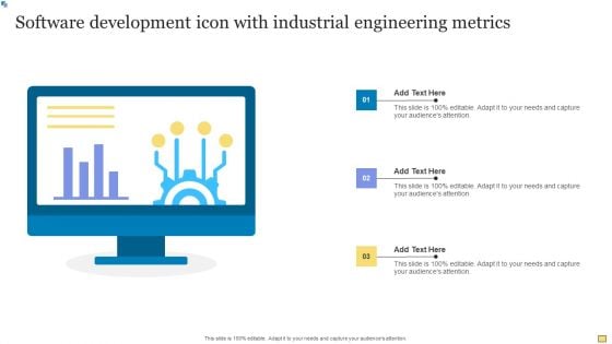 Software Development Icon With Industrial Engineering Metrics Themes PDF