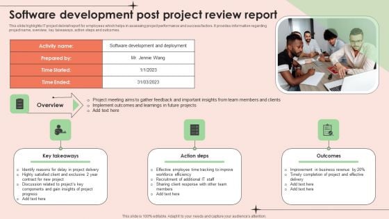 Software Development Post Project Review Report Download PDF