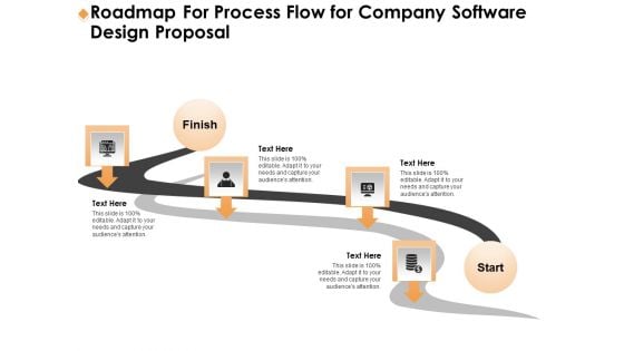 Software Development Roadmap For Process Flow For Company Software Design Proposal Microsoft PDF