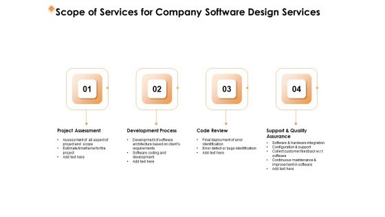 Software Development Scope Of Services For Company Software Design Services Demonstration PDF Software Development Scope Of Services For Company Software Design Services Demonstration PDF