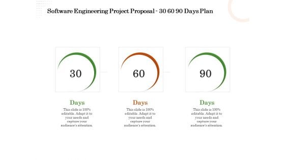 Software Engineering Project Proposal 30 60 90 Days Plan Ppt Professional Model PDF