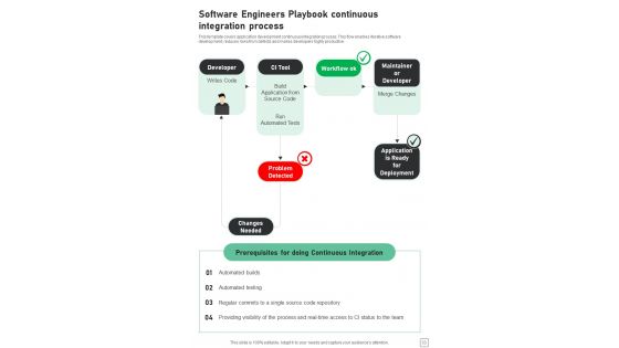 Software Engineers Playbook Template