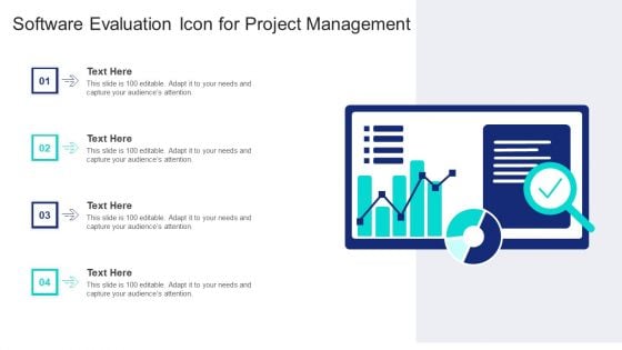 Software Evaluation Icon For Project Management Ppt PowerPoint Presentation File Portfolio PDF