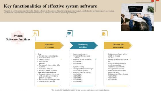 Software Implementation Technique Key Functionalities Of Effective System Software Topics PDF