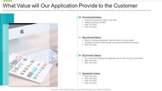 Software Investor Funding Elevator What Value Will Our Application Portrait PDF