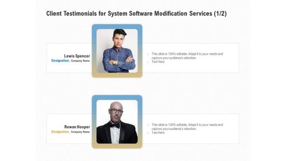 Software Maintenance Client Testimonials For System Software Modification Services Management Download PDF