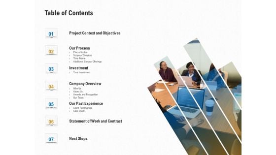 Software Maintenance Table Of Contents Ppt PowerPoint Presentation Styles Smartart PDF