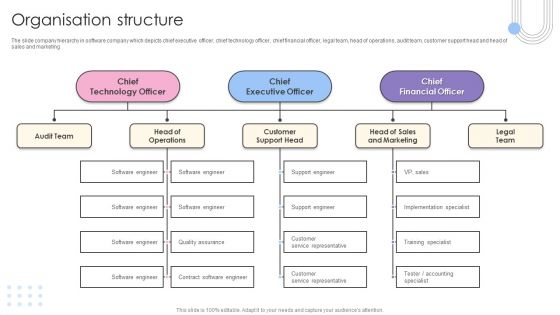 Software Products And Solutions Firm Details Organisation Structure Inspiration PDF