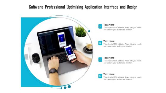 Software Professional Optimizing Application Interface And Design Ppt PowerPoint Presentation File Microsoft PDF