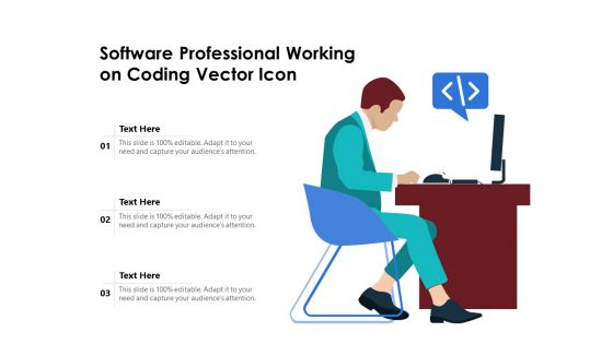 Software Professional Working On Coding Vector Icon Ppt PowerPoint Presentation File Background PDF