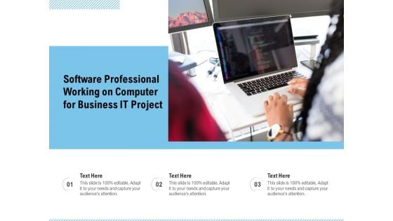 Software Professional Working On Computer For Business It Project Ppt PowerPoint Presentation Layouts Background Image PDF