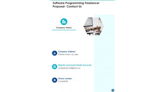 Software Programming Freelancer Proposal Contact Us One Pager Sample Example Document