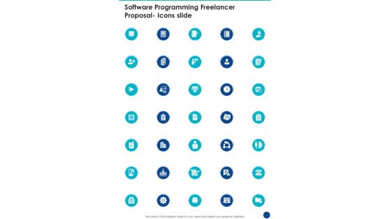 Software Programming Freelancer Proposal Icons Slide One Pager Sample Example Document Software Programming Freelancer Proposal Icons Slide One Pager Sample Example Document