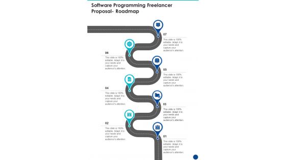 Software Programming Freelancer Proposal Roadmap One Pager Sample Example Document