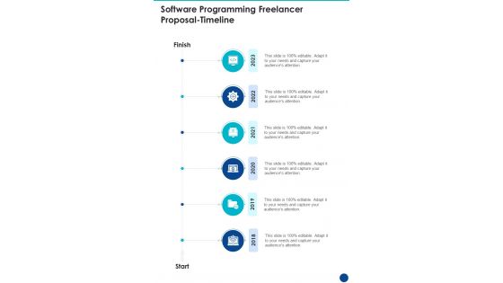 Software Programming Freelancer Proposal Timeline One Pager Sample Example Document