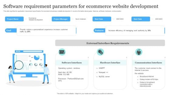 Software Requirement Parameters For Ecommerce Website Development Diagrams PDF