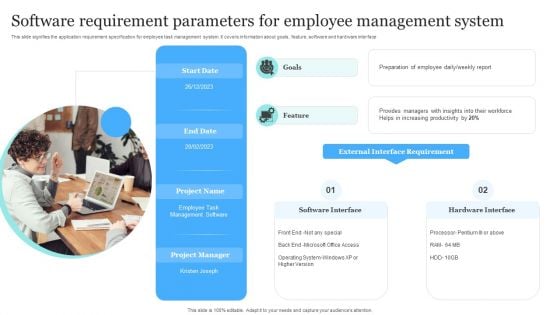Software Requirement Parameters For Employee Management System Infographics PDF Software Requirement Parameters For Employee Management System Infographics PDF