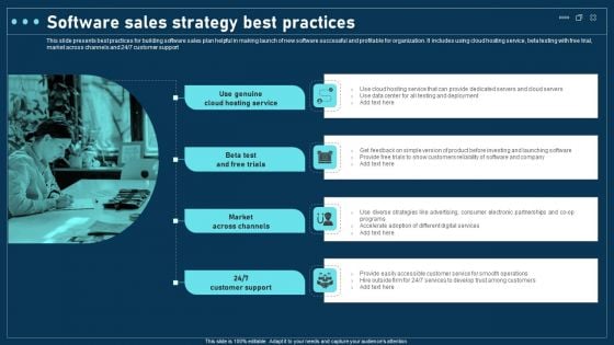 Software Sales Strategy Best Practices Brochure PDF