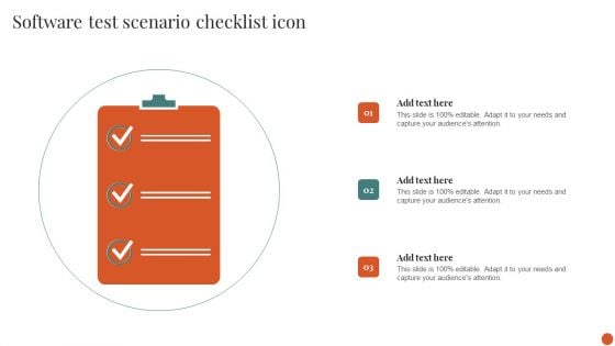 Software Test Scenario Checklist Icon Mockup PDF